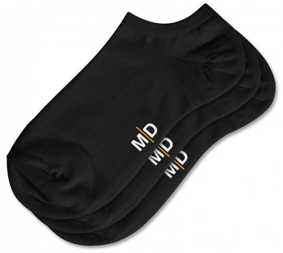 Motley Denim William 3-pack sneakersokken Zwart - Ondergoed & zwem - Grote Maten Ondergoed Heren