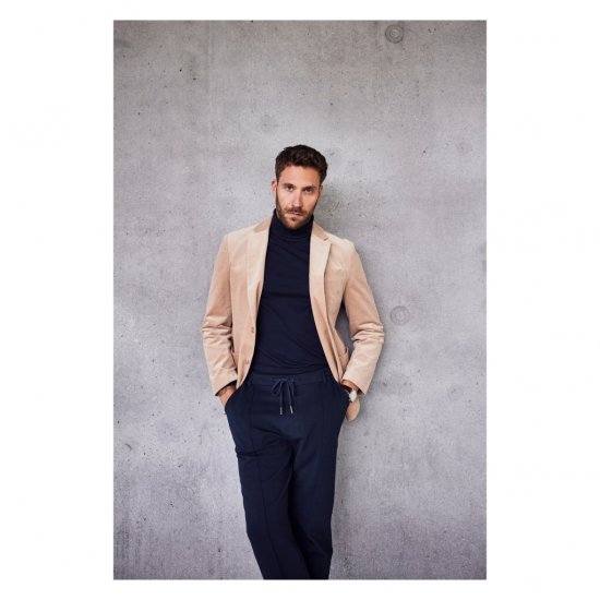 JP1880 Suit Jacket Corduroy Business Sand - Pakken - Grote Maten Kostuum Heren