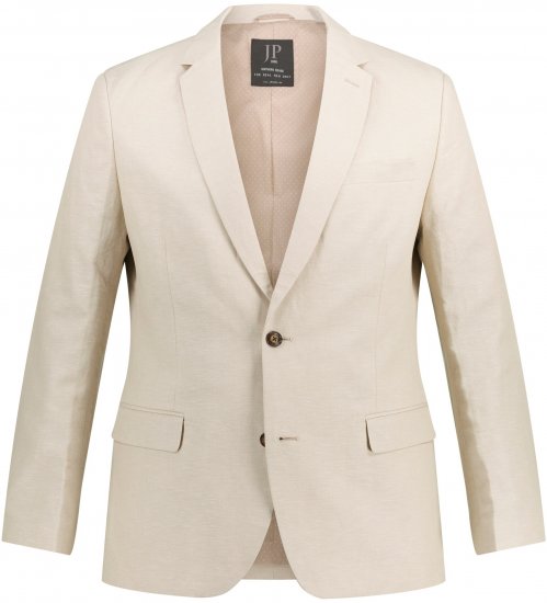 JP1880 Kos Linen Blend Jacket Sand - Pakken - Grote Maten Kostuum Heren