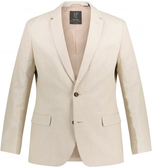 JP1880 Kos Linen Blend Jacket Sand - Pakken - Grote Maten Kostuum Heren