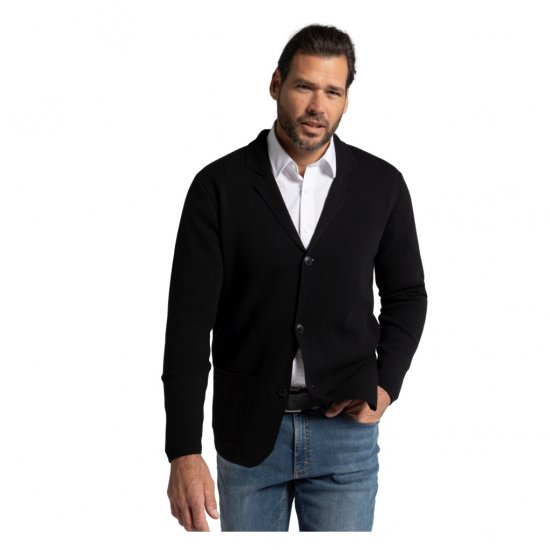 JP1880 Jacket Business Flexnamic Milano Black - Pakken - Grote Maten Kostuum Heren