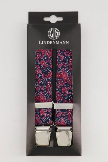 JP1880 Suspenders with Adjustable Length Burgundy Red - Accessoires - 