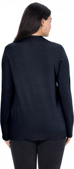 Ulla Popken Long Sleeves Mock Turtleneck Sweater Navy - Sweaters & hoodies - 