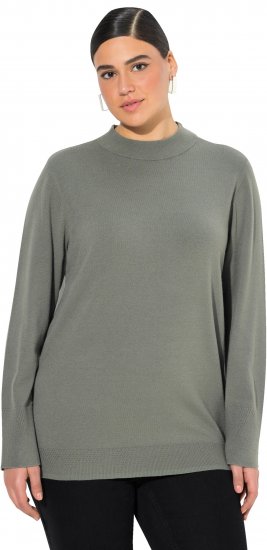 Ulla Popken Long Sleeves Mock Turtleneck Sweater Grey - Sweaters & hoodies - 