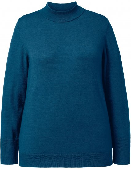 Ulla Popken Long Sleeves Mock Turtleneck Sweater Emerald Green - Sweaters & hoodies - 