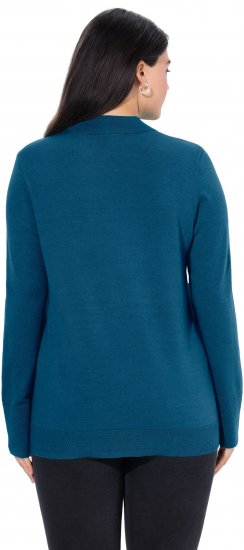 Ulla Popken Long Sleeves Mock Turtleneck Sweater Emerald Green - Sweaters & hoodies - 