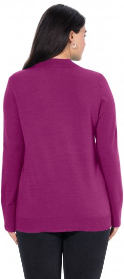 Ulla Popken Long Sleeves Mock Turtleneck Sweater Berry - Sweaters & hoodies - 