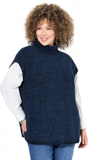 Ulla Popken Cap Sleeve Turtleneck Sweater Blue - Sweaters & hoodies - 