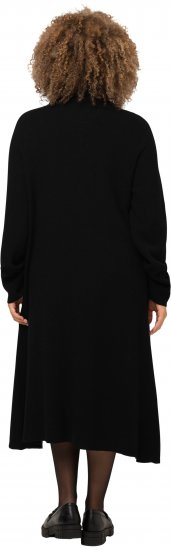 Ulla Popken Long Turtleneck Duster Sweater Black - Sweaters & hoodies - 