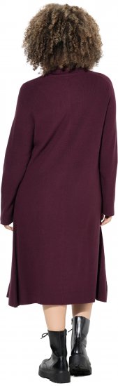 Ulla Popken Long Turtleneck Duster Sweater Plum - Sweaters & hoodies - 