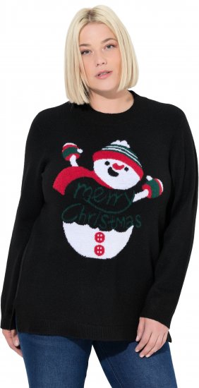 Ulla Popken Whimsical Holiday Sweater Black - Sweaters & hoodies - 
