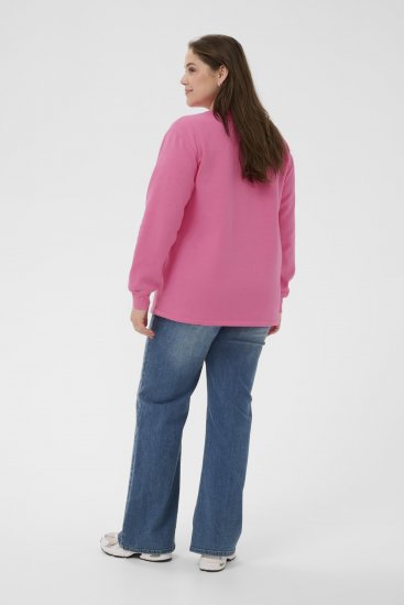 Kaffe Curve Sus Sweatshirt Pink Power - Sweatshirts - 