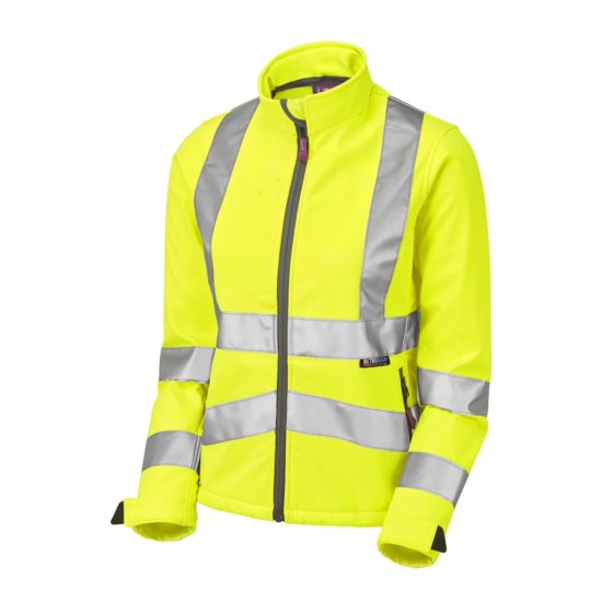 Leo Honeywell EcoViz Women's Softshell Jacket Yellow - Werkkleding - 
