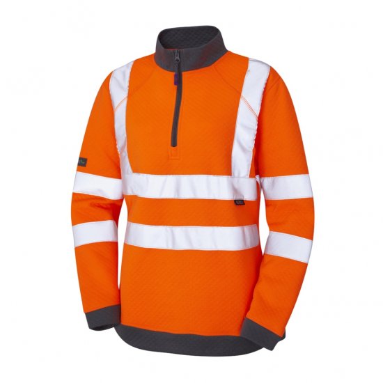Leo Elberry EcoViz Women's 1/4 Zip Sweatshirt - Werkkleding - 