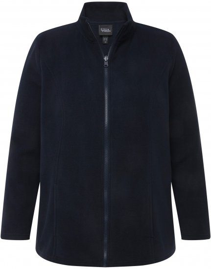 Ulla Popken Modular Fleece Zip Front Jacket Navy - Sweaters & hoodies - 
