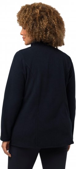 Ulla Popken Modular Fleece Zip Front Jacket Navy - Sweaters & hoodies - 