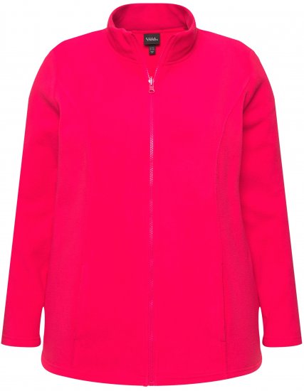 Ulla Popken Modular Fleece Zip Front Jacket Magenta - Sweaters & hoodies - 