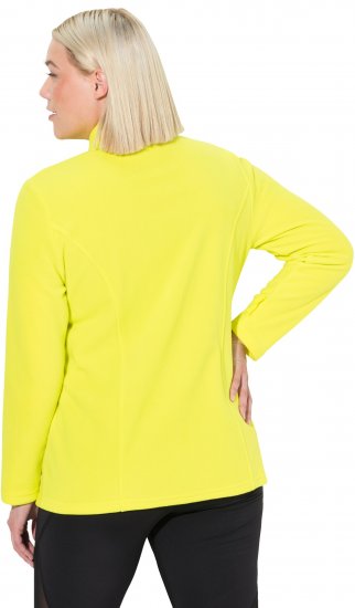 Ulla Popken Modular Fleece Zip Front Jacket Lime - Sweaters & hoodies - 