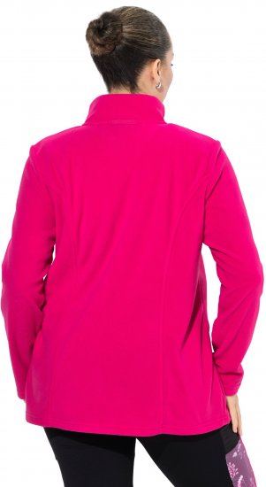 Ulla Popken Modular Fleece Zip Front Jacket Light Heather - Sweaters & hoodies - 