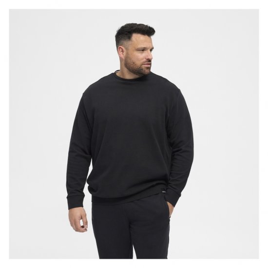 North Latitude Crew Neck Sweatshirt Black - Sweaters & hoodies - Sweaters & Hoodies Grote Maten Heren