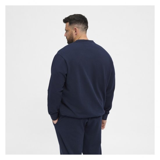 North Latitude Crew Neck Sweatshirt Navy - Sweaters & hoodies - Sweaters & Hoodies Grote Maten Heren