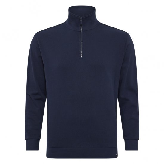 North Latitude Half-Zip Sweatshirt Navy Blue - Sweaters & hoodies - Sweaters & Hoodies Grote Maten Heren