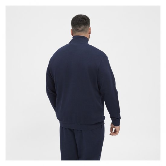 North Latitude Half-Zip Sweatshirt Navy Blue - Sweaters & hoodies - Sweaters & Hoodies Grote Maten Heren