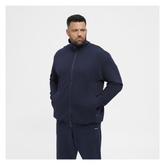North Latitude Full-Zip Sweatshirt Navy Blue - Sweaters & hoodies - Sweaters & Hoodies Grote Maten Heren