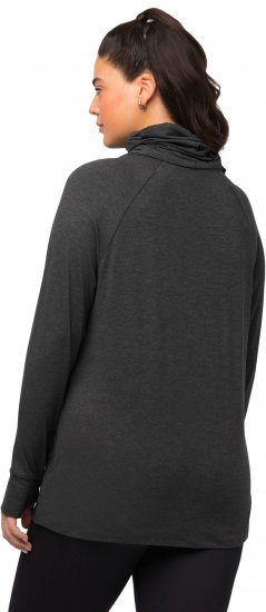 Ulla Popken Sweatshirt with Gaiter Black - Sweaters & hoodies - 