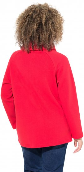 Ulla Popken Sparkling Candy Cane Graphic Sweatshirt Salsa - Sweaters & hoodies - 