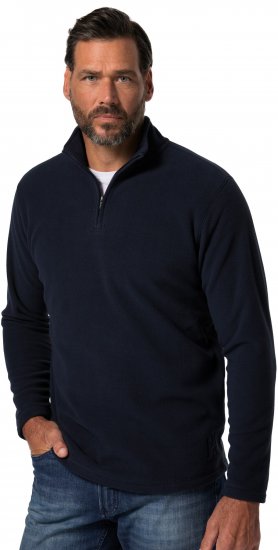 JP1880 Fleece Half-Zip Ultralight Navy - Sweaters & hoodies - Sweaters & Hoodies Grote Maten Heren