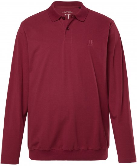 JP1880 Polo Shirt Pique Long Sleeve Red - Polo shirts - Grote Maten Poloshirts Heren