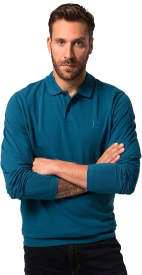 JP1880 Polo Shirt Long Sleeve Blue - Polo shirts - Grote Maten Poloshirts Heren