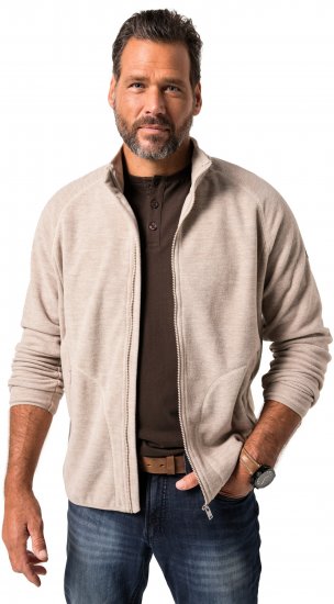 JP1880 Fleece Jacket Stand-up Collar Dusty Pink - Sportkleding & outdoor - Grote Maten Sportkleding Heren