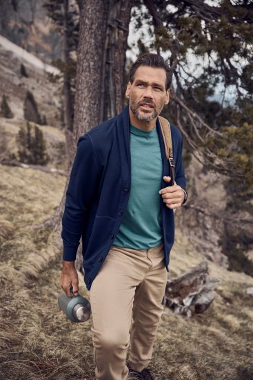JP1880 Sweat Jacket Shawl Collar Navy - Sweaters & hoodies - Sweaters & Hoodies Grote Maten Heren