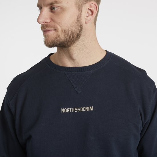 North Latitude Denim Logo Sweatshirt Navy Blue TALL - TALL sweatshirts - 