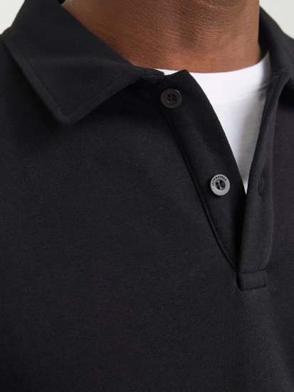Jack & Jones Bradley Sweatshirt Polo Black - Sweaters & hoodies - Sweaters & Hoodies Grote Maten Heren