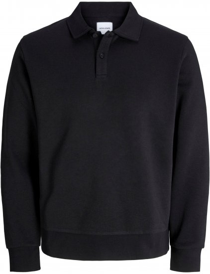 Jack & Jones Bradley Sweatshirt Polo Black - Sweaters & hoodies - Sweaters & Hoodies Grote Maten Heren