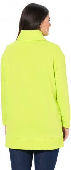 Ulla Popken Embossed Letter Sweatshirt Lime - Sweaters & hoodies - 