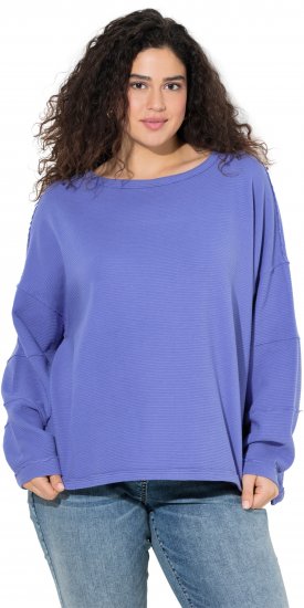 Ulla Popken Inverted Seam Long Sleeve Sweatshirt Lavender - Sweaters & hoodies - 