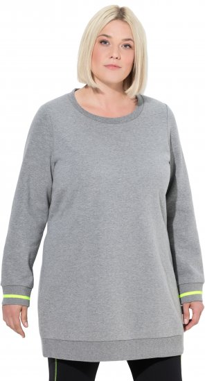 Ulla Popken Nostalgic Escape Oversized Sweatshirt Mouse Grey - Sweaters & hoodies - 