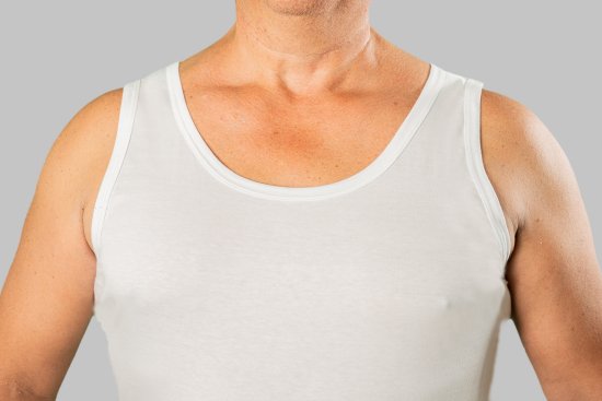 20 Nodi Crew Neck Tank Top in Combed Cotton Jersey White - Ondergoed & zwem - Grote Maten Ondergoed Heren