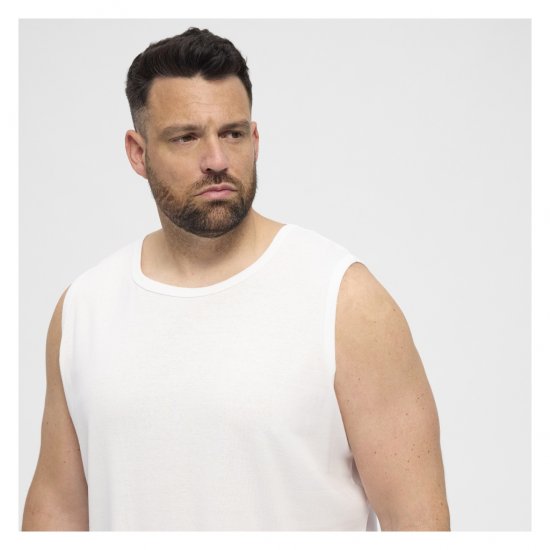 North Latitude Tanktop White - Mouwloze T-shirts/Tank tops - Mouwloze T-shirts/Tank Tops grote maten