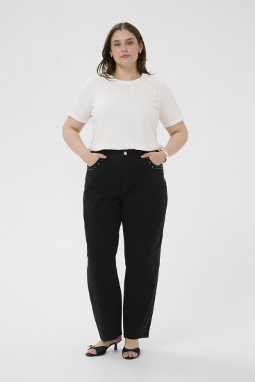 Kaffe Curve Brenn Barrel Twill Jeans Washed Black - Jeans - 