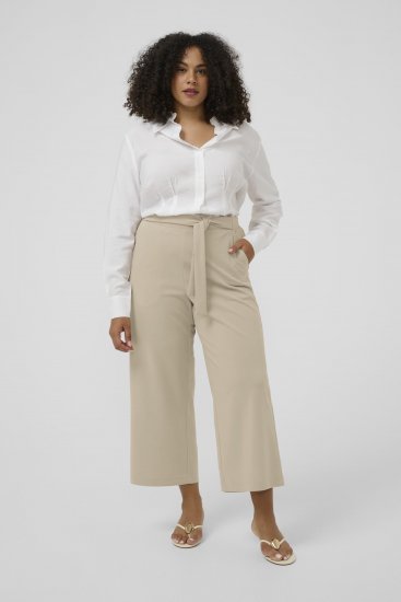 Kaffe Curve Pheolo Cropped Pants Feather Grey - Stoffen broeken - 