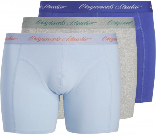 Jack & Jones Norrebro Solid Trunks 3-Pack Blue - Boxershorts - Grote Maten Boxershorts Heren