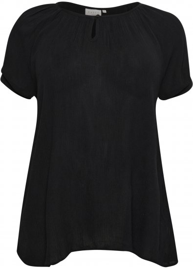 Kaffe Curve Ami Korte mouw Blouse Diepzwart - T-shirts - 