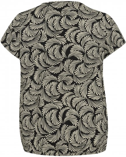 Kaffe Curve Sonna Stanley Top Diepzwart/Antiek wit print - T-shirts - 