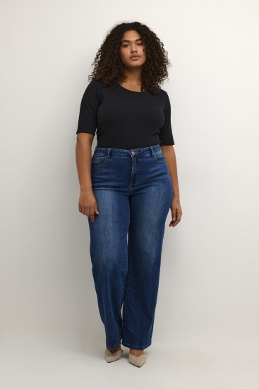 Kaffe Curve Carina T-shirt Diepzwart - T-shirts - 