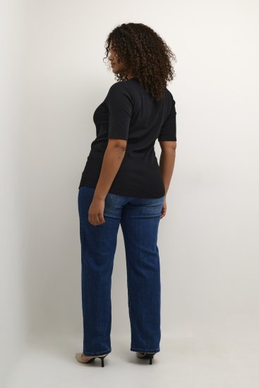 Kaffe Curve Carina T-shirt Diepzwart - T-shirts - 